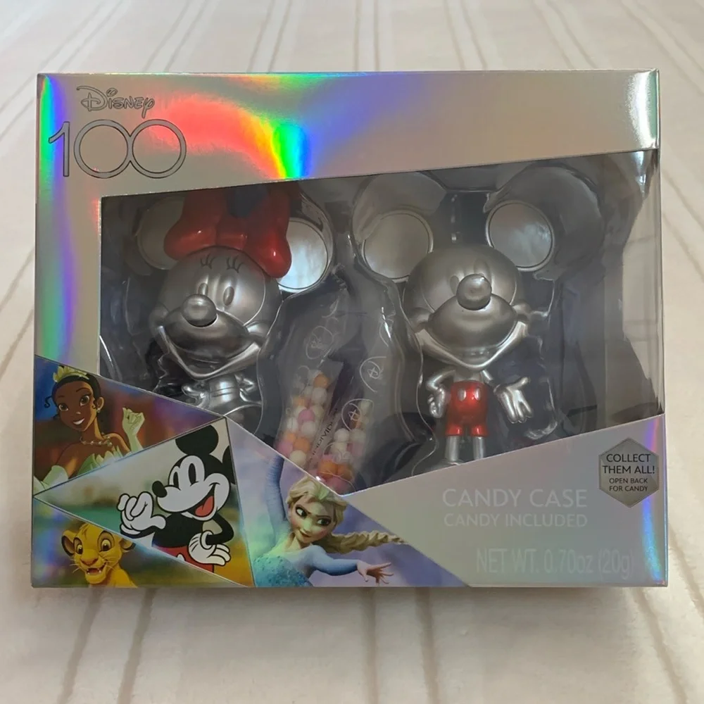 Disney 100 Collectors Mickey and Minnie Candy Holders with Hard Candies